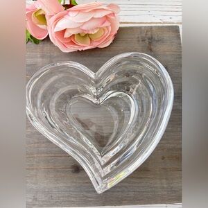 Lenox Heart-Shaped Glass Bowl, Rare